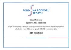 Projekt - Športová hala Medzibrod